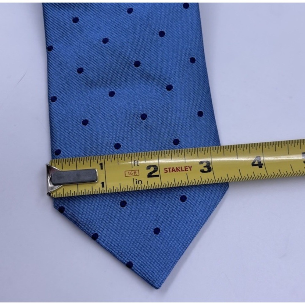 NWT Brooks Brothers Men's 56" Blue Polka Dot Silk Tie - Picture 2 of 6